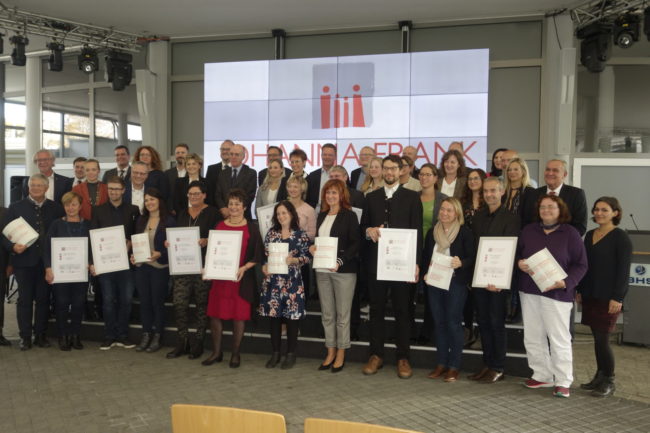 Johanna-Frank-Preis 2019 Johanna-Frank-Preis 2019, Vereinbarkeit, Familie und Beruf, Unternehmen, Landkreis Neustadt, Stadt Weiden, Auszeichnung